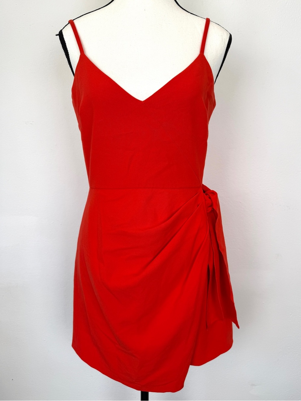 French Connection Size S Red Wrap Style Mini Dress